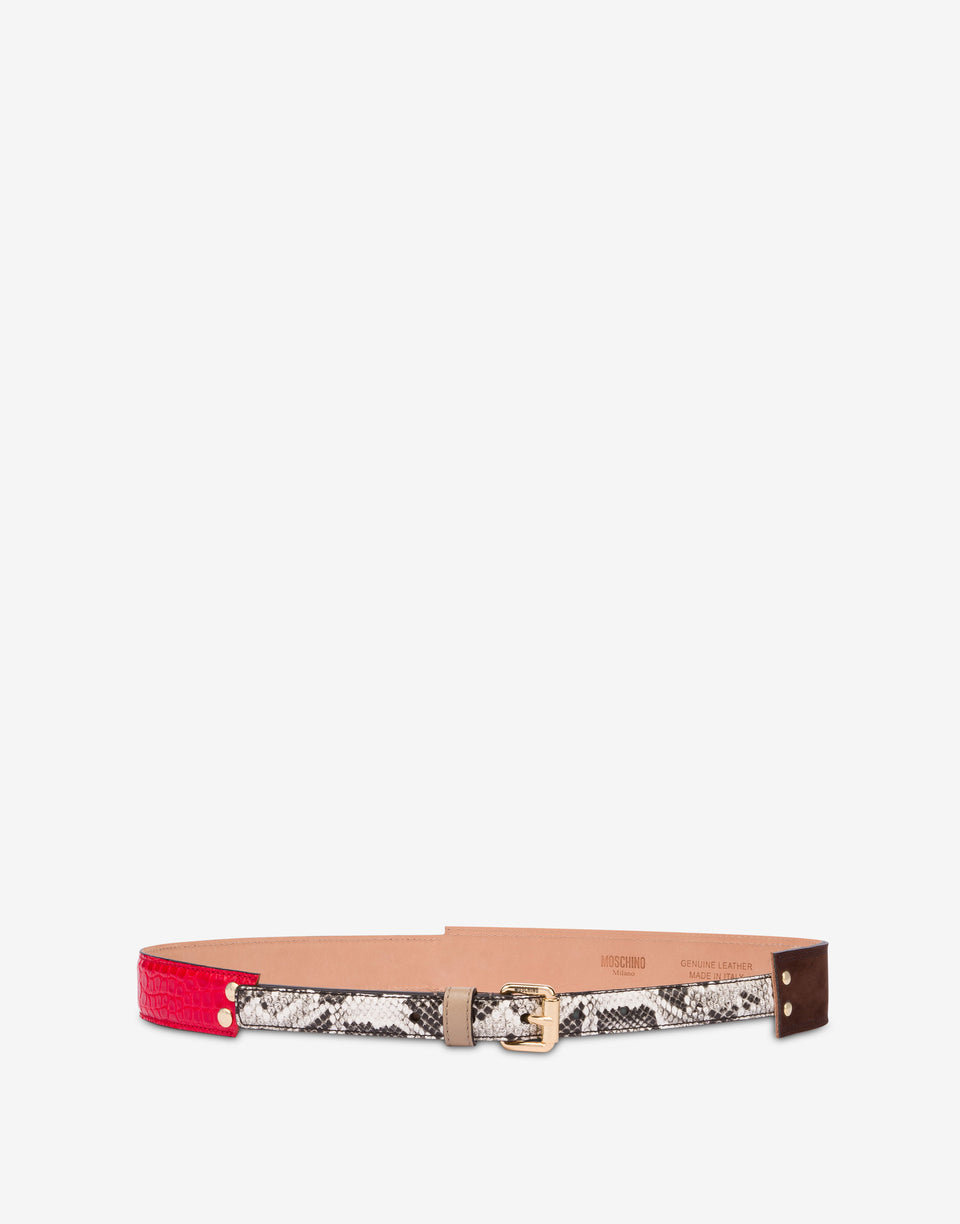 Cinturón «patchwork» Multicolor Moschino 0