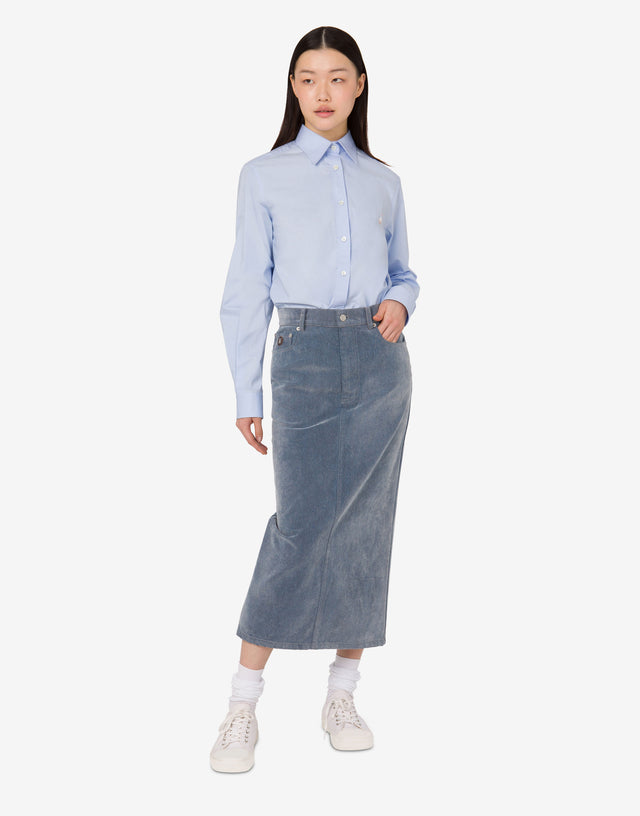 Falda vaquera flocada  Blue Denim Moschino 1