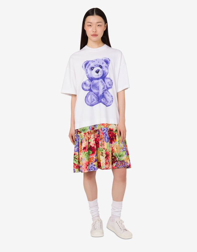 Vestido oversize de algodón Moschino Teddy Bear Blanco Moschino 1