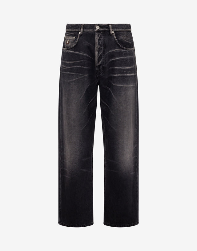 Pantalón vaquero de algodón Negro Moschino 0