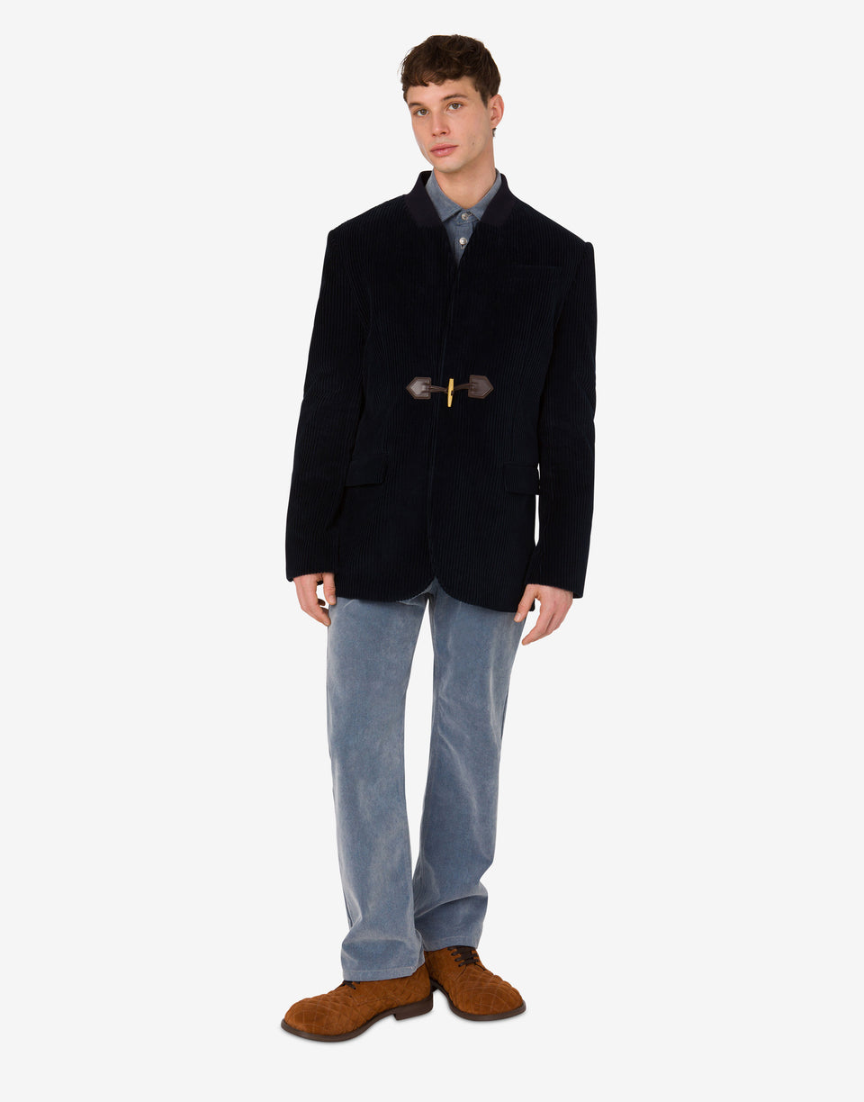 Corduroy jacket Night blue Moschino 1