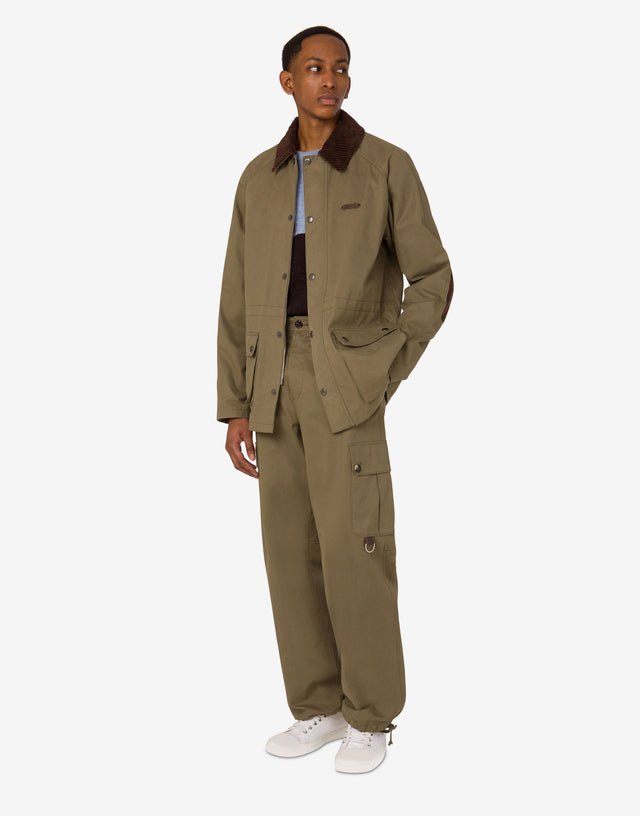 Cotton diagonal jacket Tobacco Moschino 1