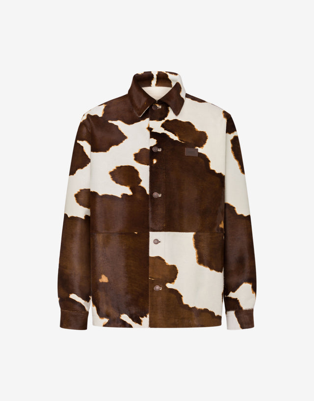 Chaqueta de piel de poni Marrón Moschino 0