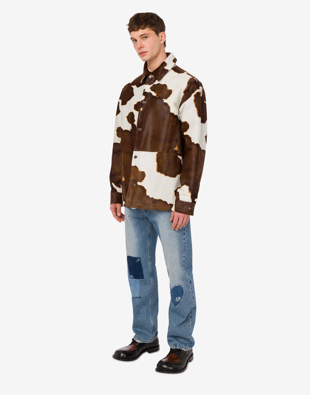 Chaqueta de piel de poni Marrón Moschino 1