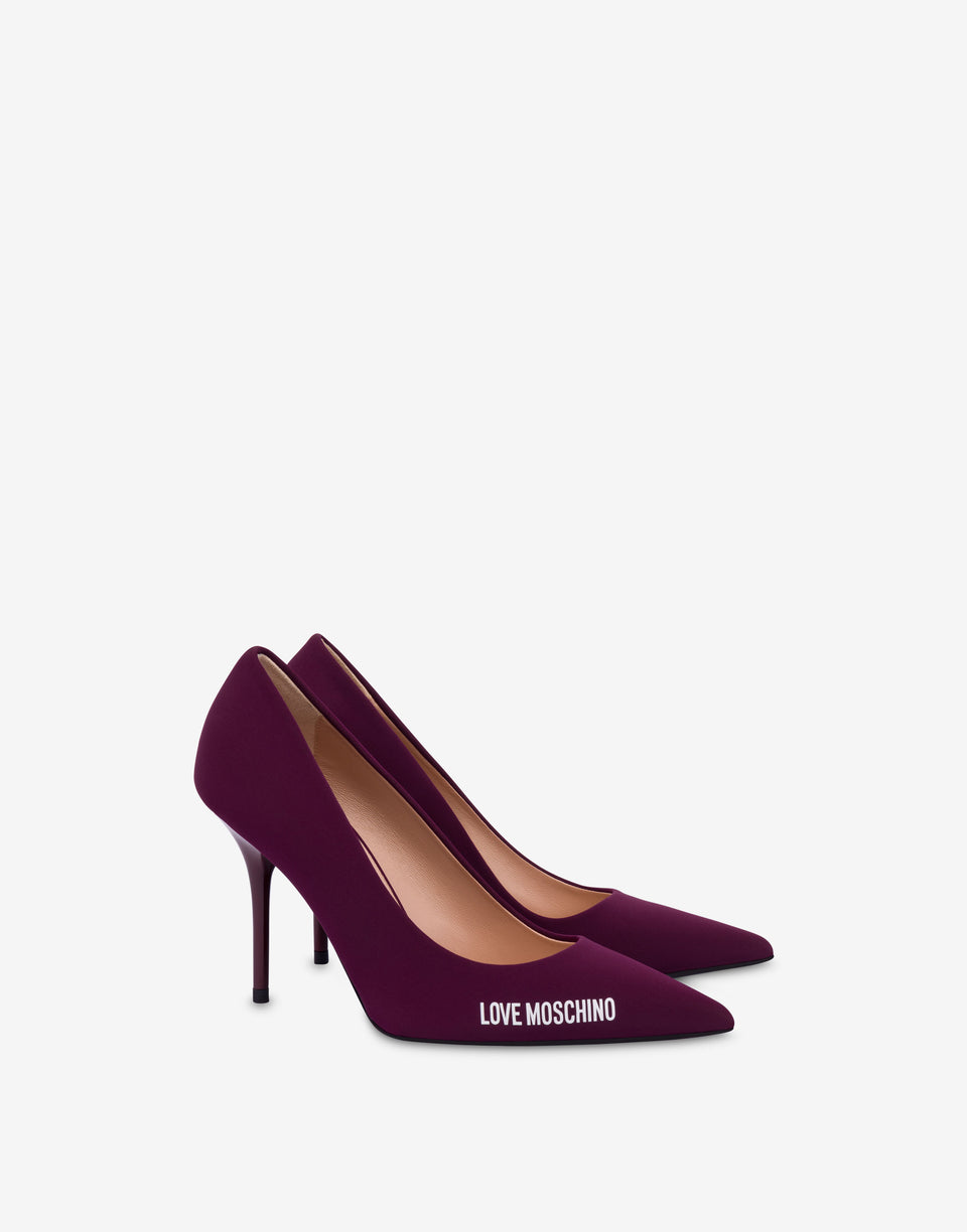 Zapato décolleté en neopreno Rubber Logo Violeta magenta Love Moschino 0