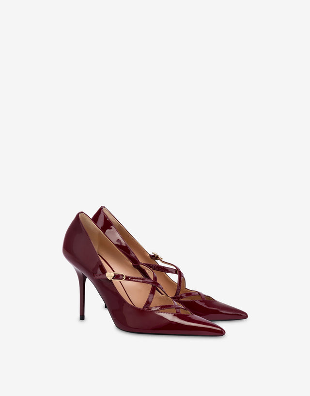 Bombas de charol Burdeos Love Moschino 0