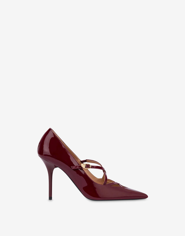 Bombas de charol Burdeos Love Moschino 1