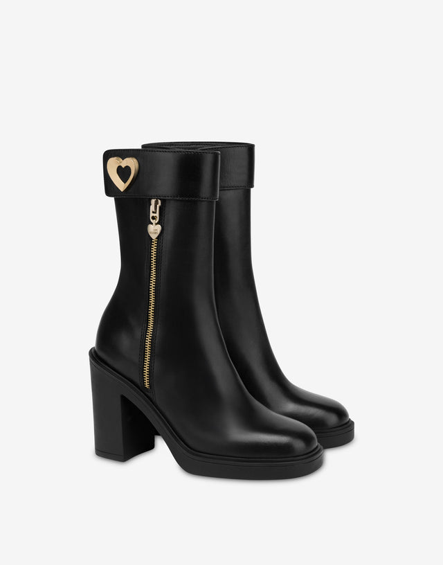 Botines de becerro Negro Love Moschino 0