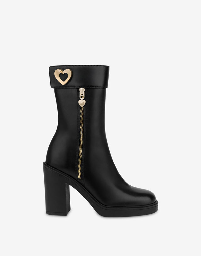Botines de becerro Negro Love Moschino 1