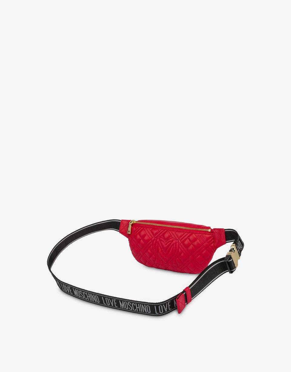 Riñonera New Shiny Quilted  Rojo Love Moschino 1