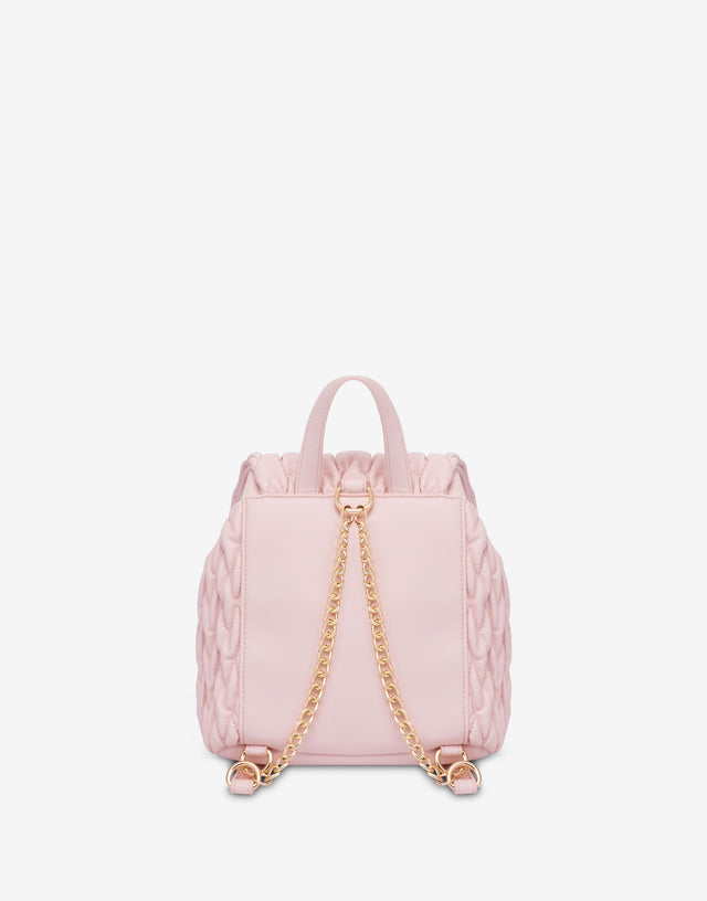 Mochila de tejido suave. Rosa pastel Love Moschino 1