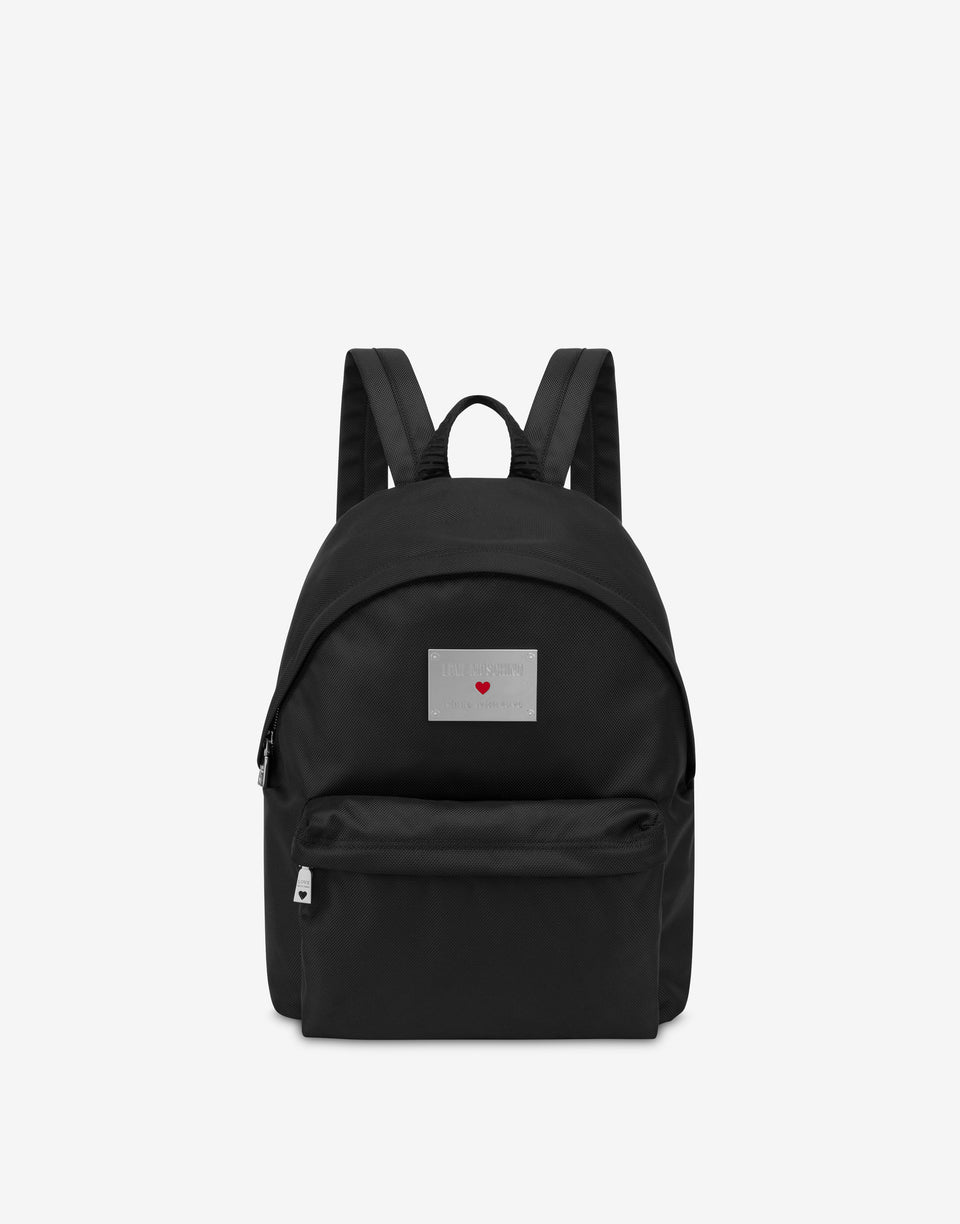 Mochila de nailon Negro Love Moschino 0