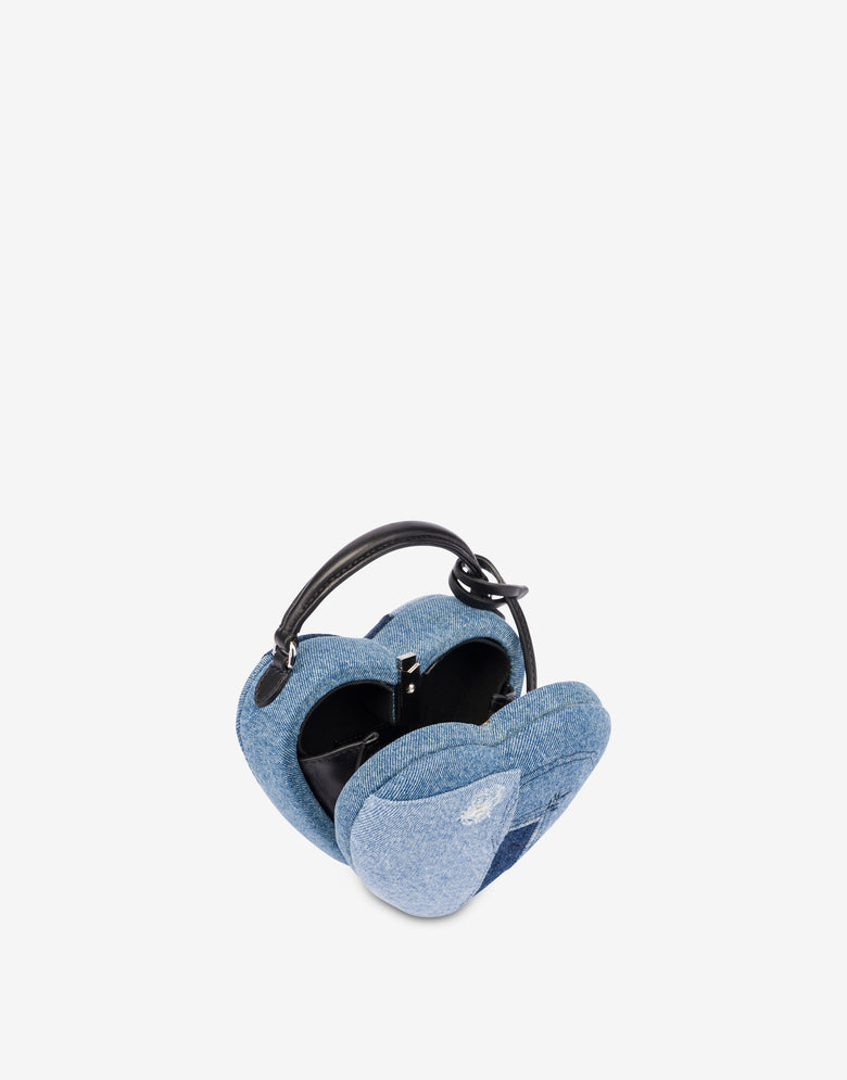 Bolso de mano mini Love Me Blue Denim Moschino 2