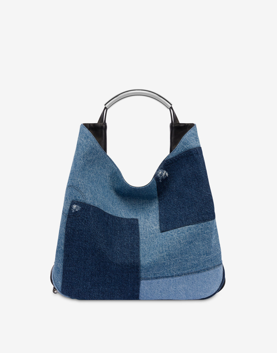 Moschino Handle Me Medium Shoulder Bag Blue Denim Moschino 0