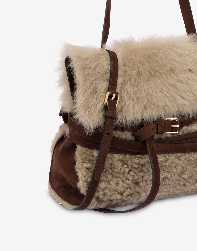 Bolso de mano mediano Moschino Tie Me Beige claro Moschino 3