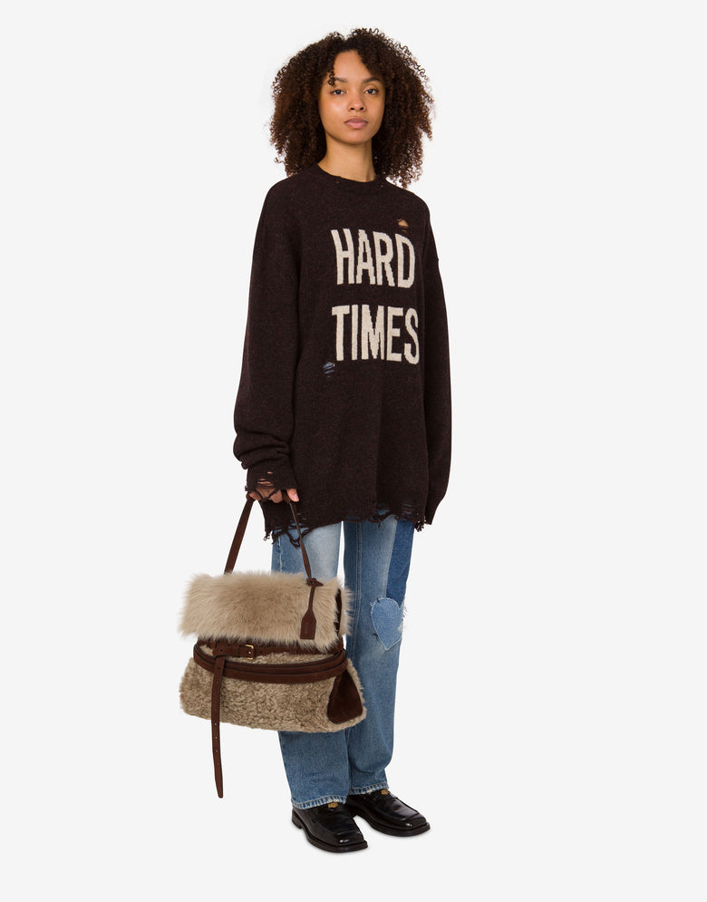 Bolso de mano mediano Moschino Tie Me Beige claro Moschino 4