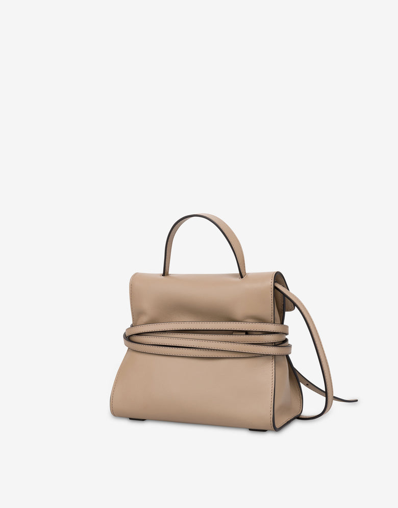 Bolso Moschino Tie Me Pequeño Beige Moschino 1