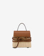Moschino Tie Me bag in rattan Small