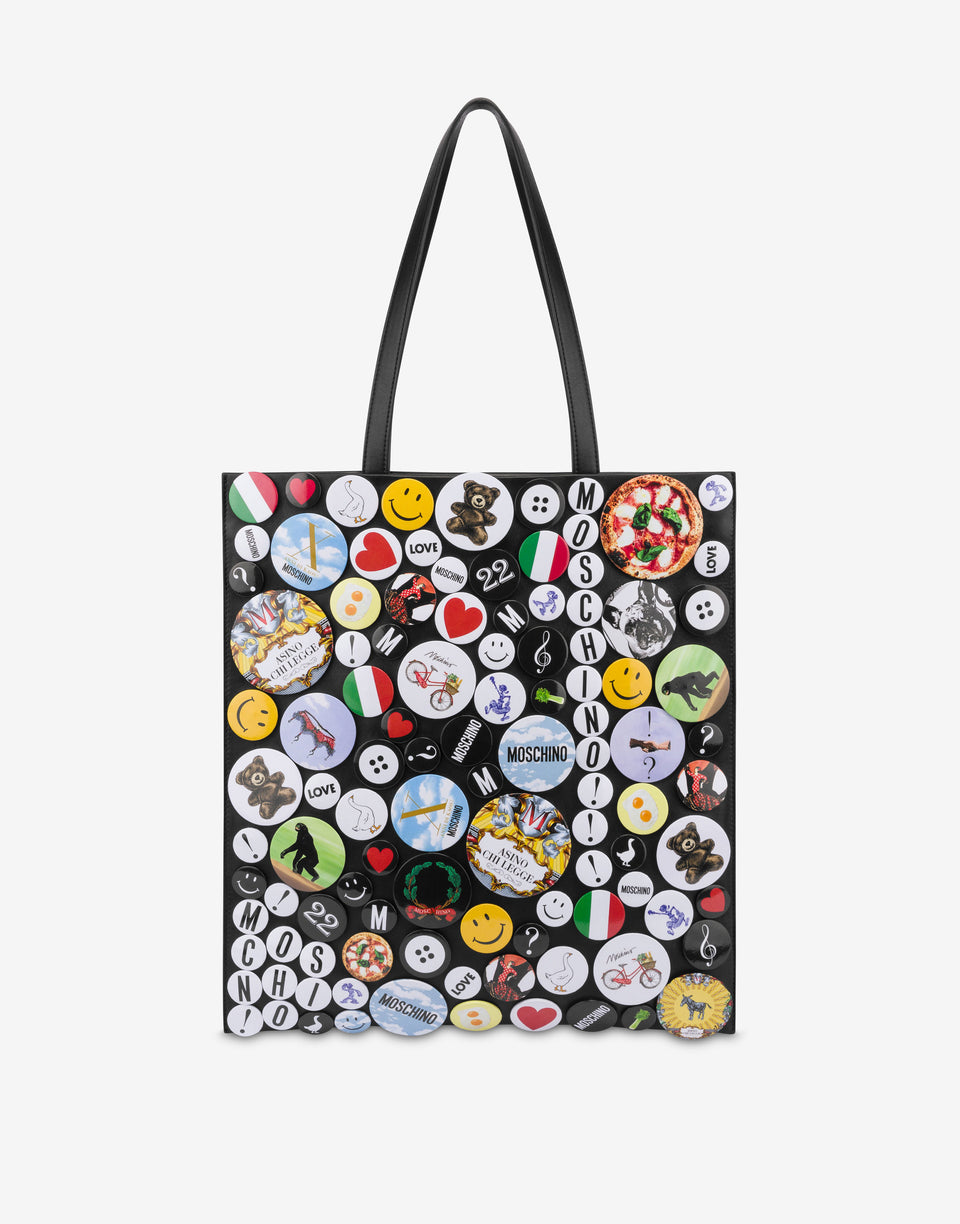 Bolso napa Moschino Pins Negro Moschino 0