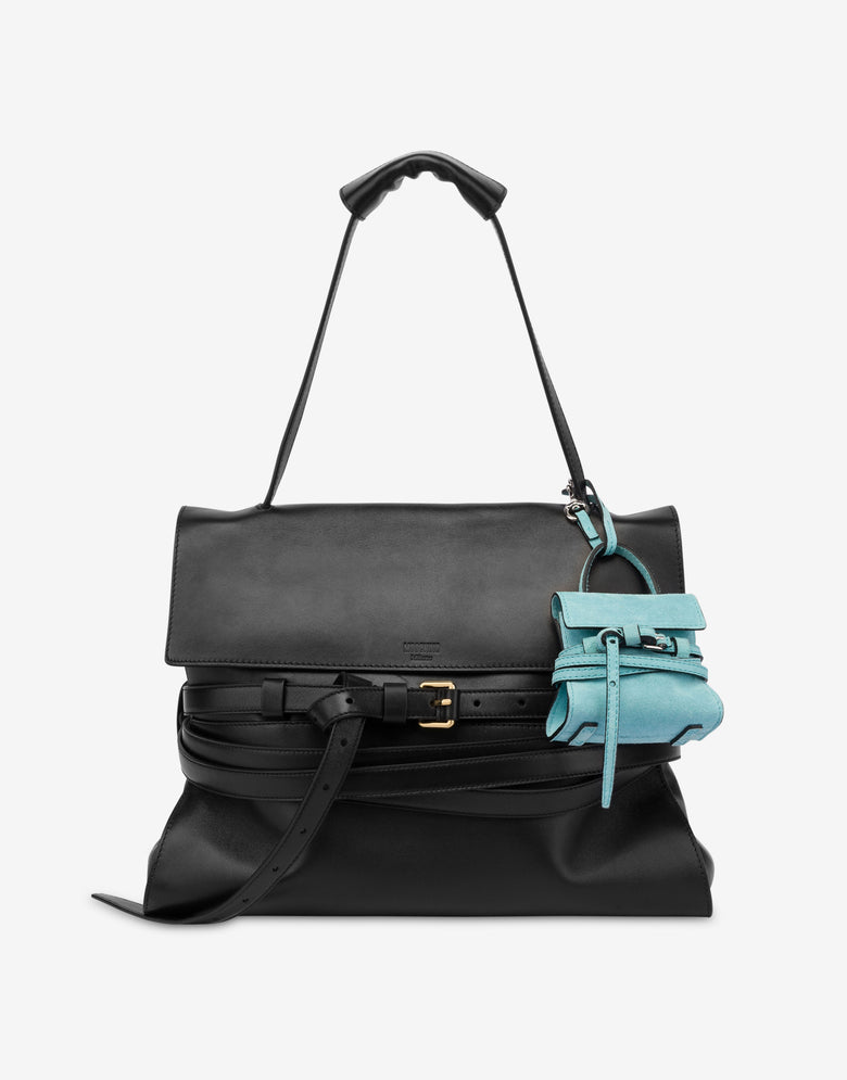 Micro bolsa Moschino Tie Me Sky blue Moschino 3