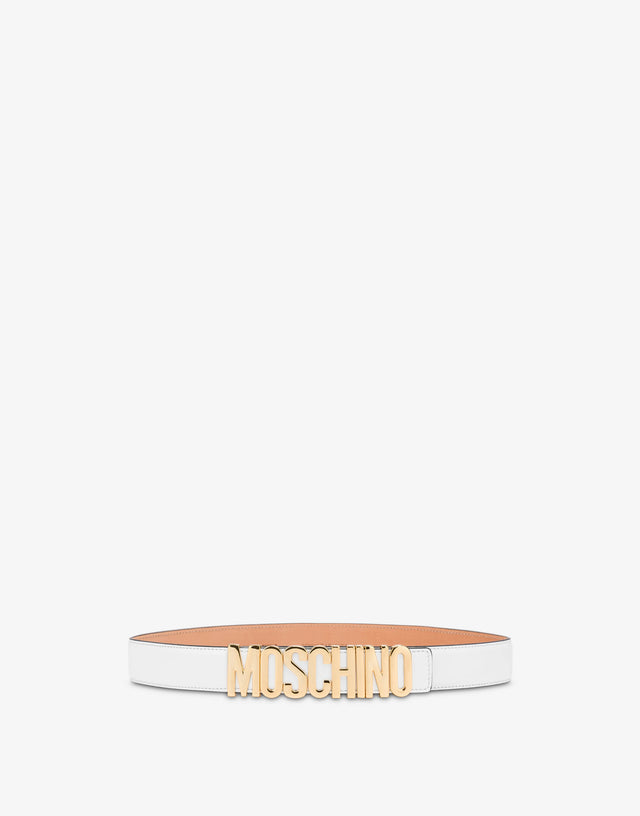 Lettering Logo腰带 白色 Moschino 0