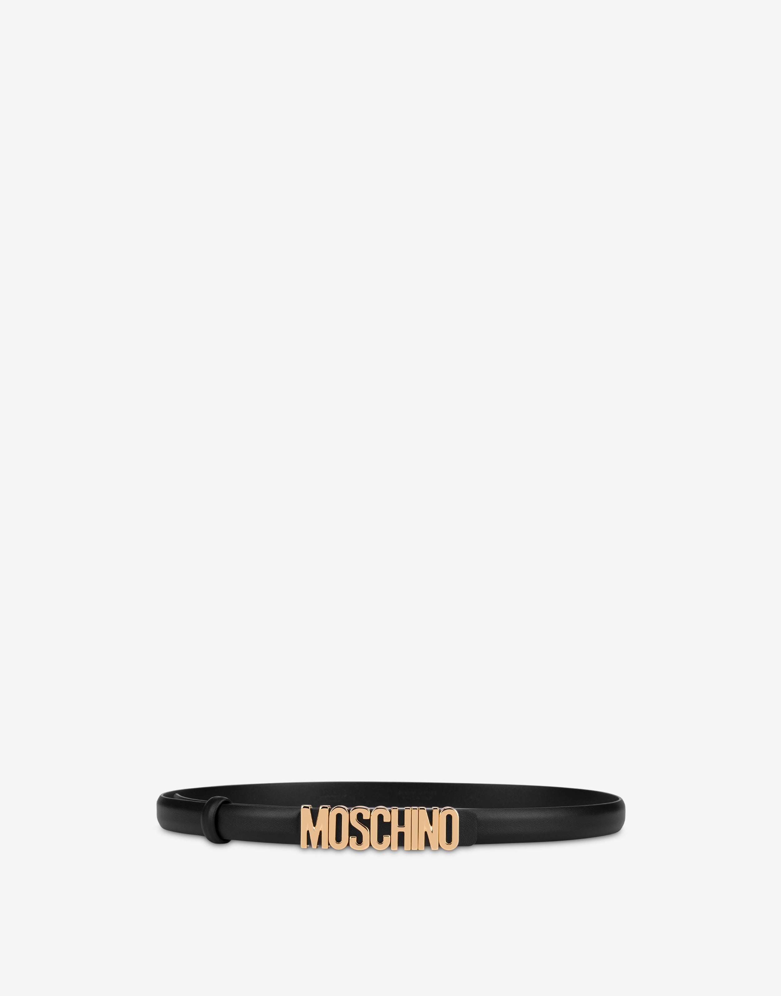 Lettering Logo calfskin belt | Moschino