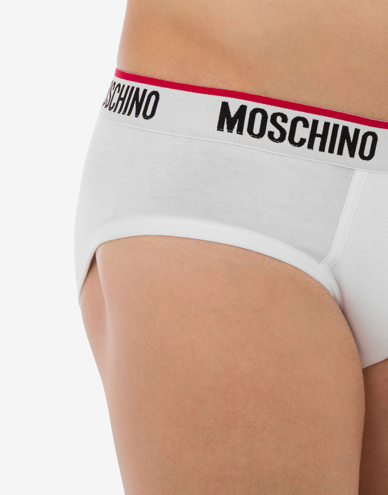 Logo Band set of 3 briefs Black Moschino 3