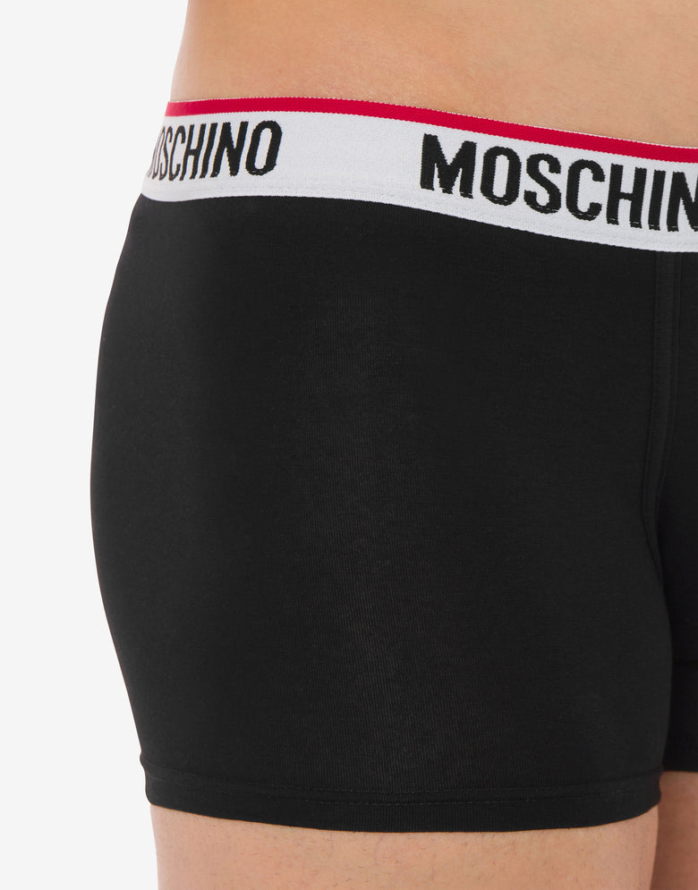 Logo Band set of 2 jersey stretch boxers Black Moschino 3