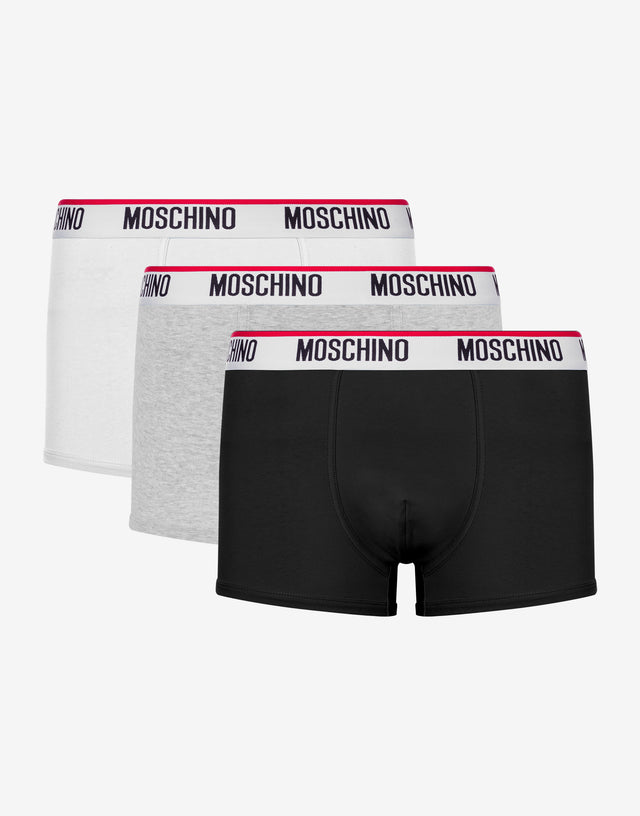 Logo Band平角裤3件套 黑色 Moschino 0