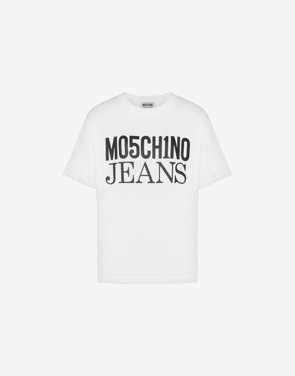 徽标平纹针织T恤 白色 Moschino Jeans 0