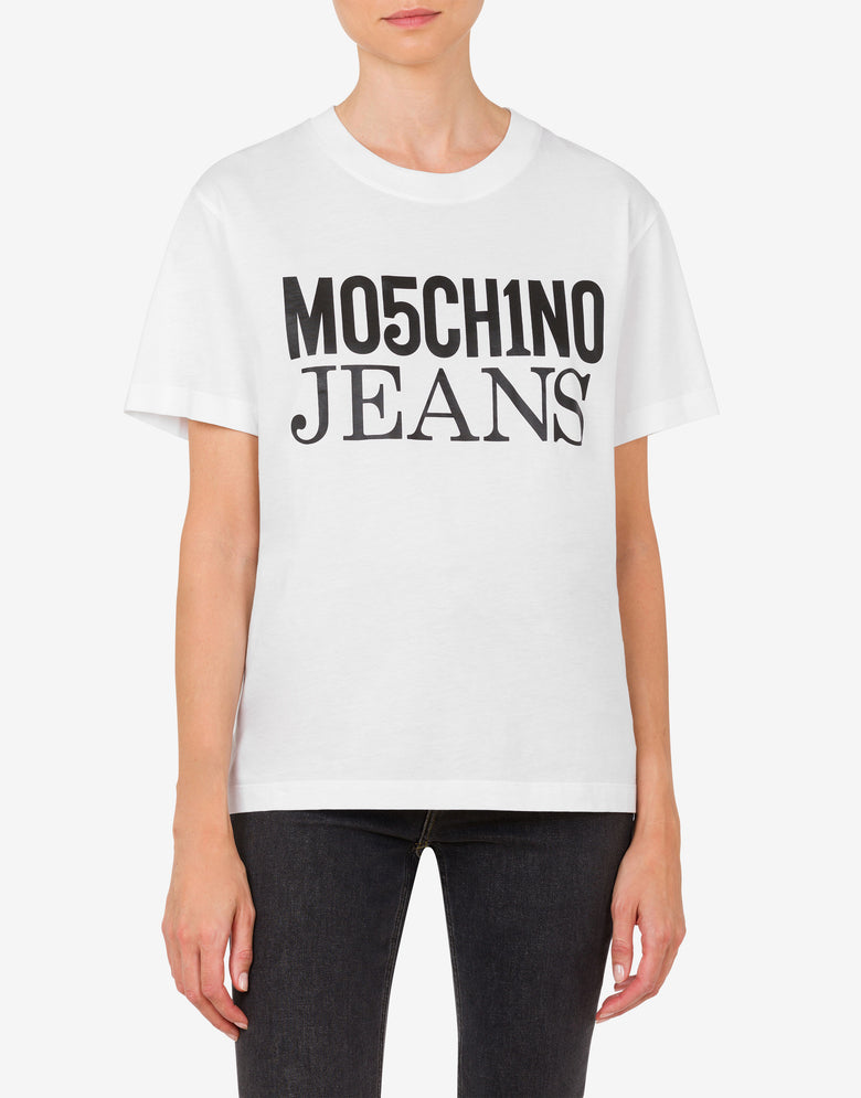 徽标平纹针织T恤 白色 Moschino Jeans 1