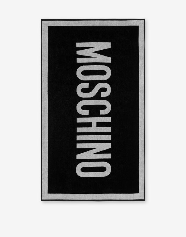 大号徽标沙滩巾 黑色 Moschino 0