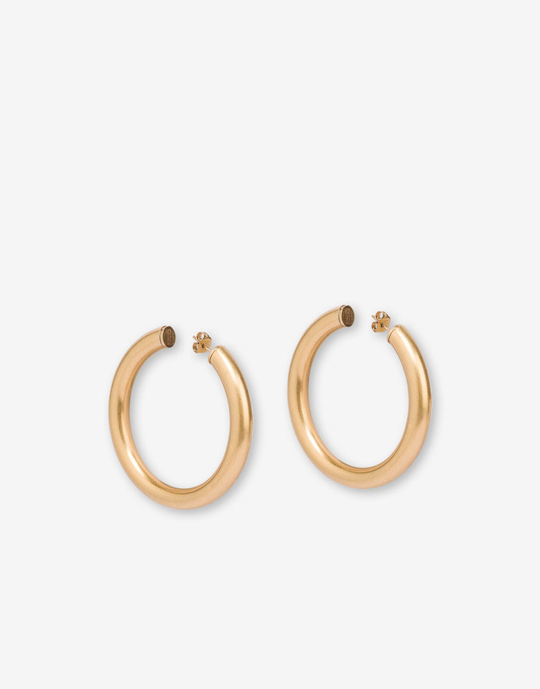 Metal hoop earrings Gold Moschino 1