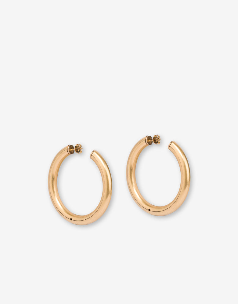 Metal hoop earrings Gold Moschino 2