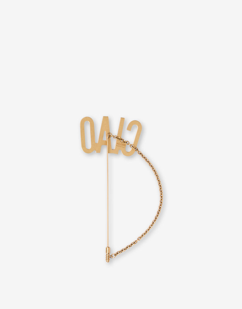 Maxi pin with CIAO chain Gold Moschino 1