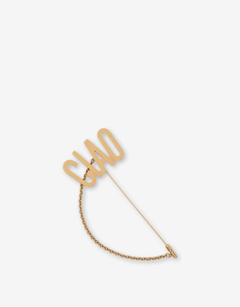 Maxi pin with CIAO chain Gold Moschino 2
