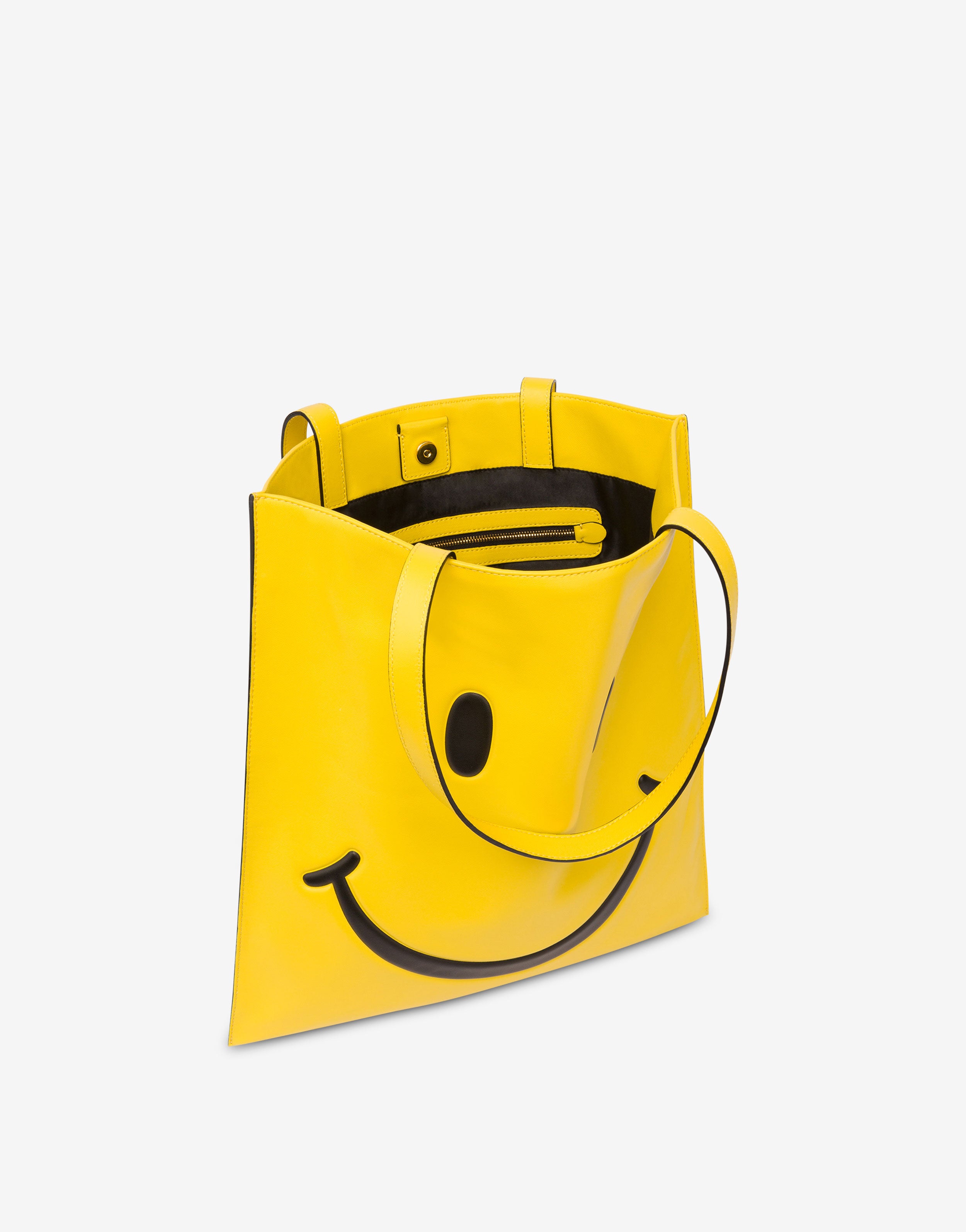 トートバッグ Moschino Shopper In Nappa Smiley Yellow Aeffe_2Farticle_imgs_2FAEF2422