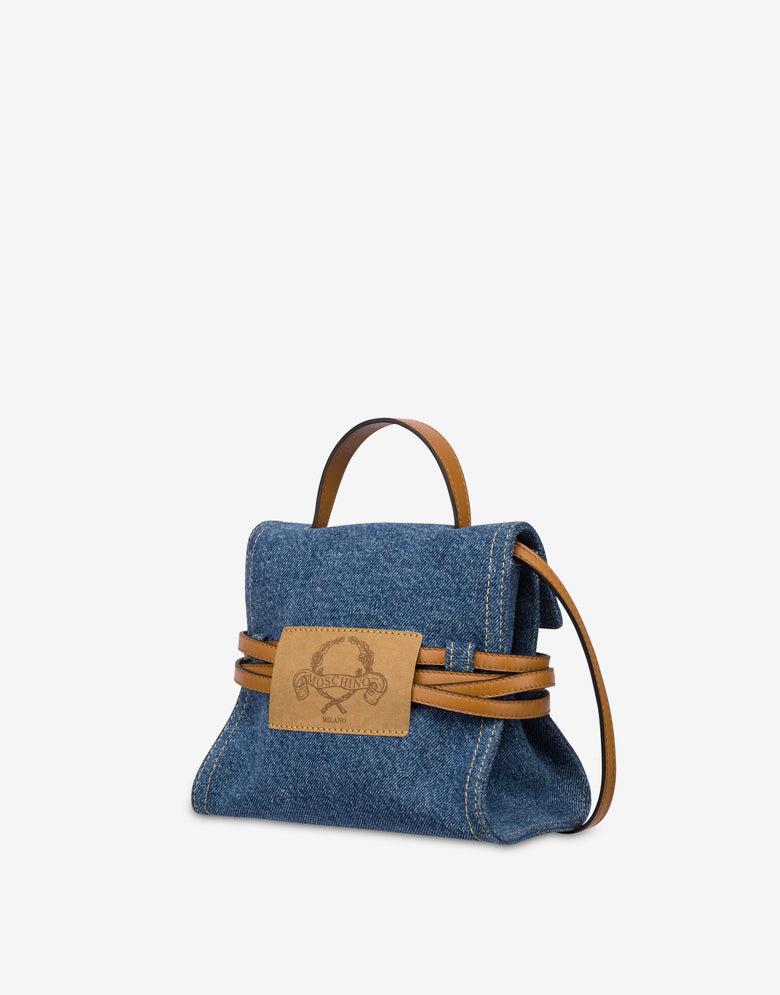 Moschino Tie Me bag de denim Blue Denim Moschino 1