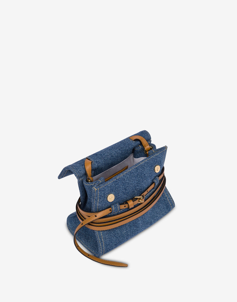 Moschino Tie Me bag de denim Blue Denim Moschino 2
