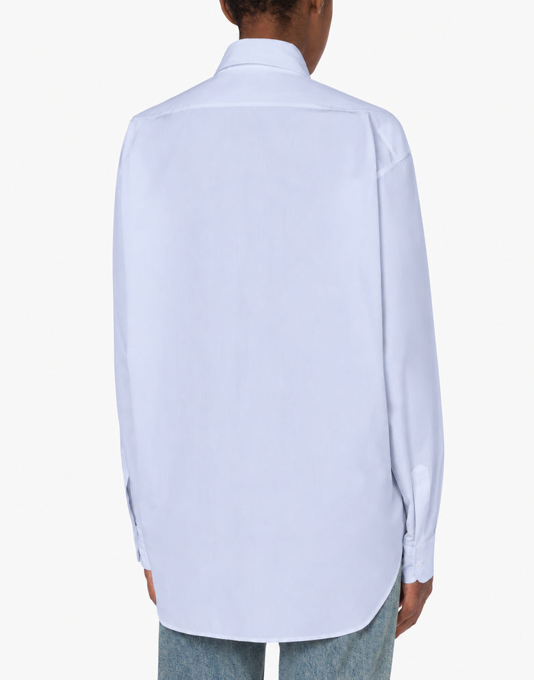 Camisa de popelina de algodón  Celeste Moschino 2