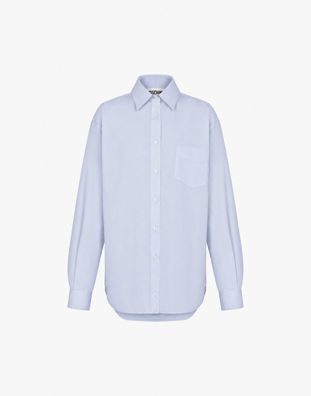 Camisa de popelina de algodón  Celeste Moschino 0