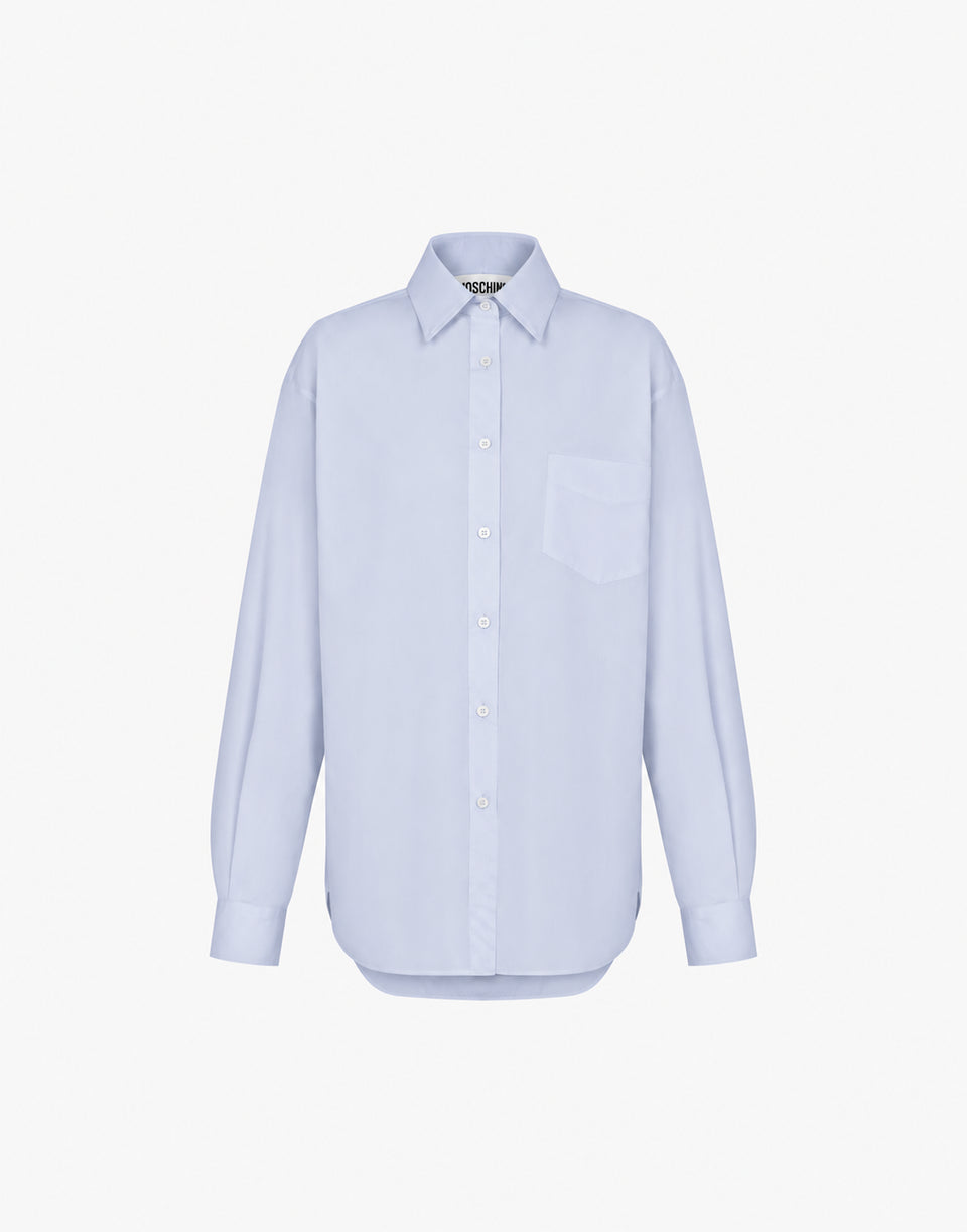 Camisa de popelina de algodón  Celeste Moschino 0