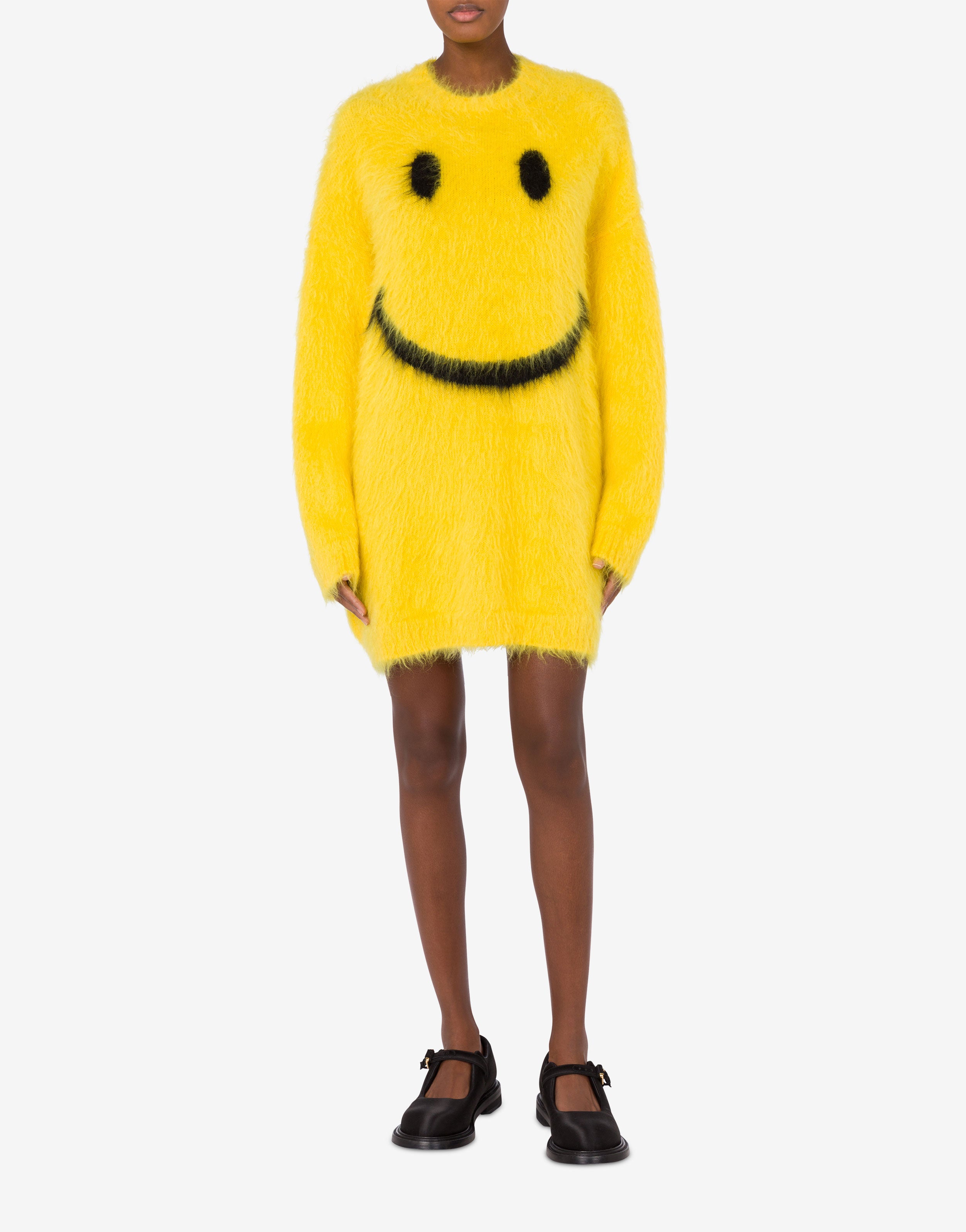 Dress in brushed mohair Smiley | Moschino