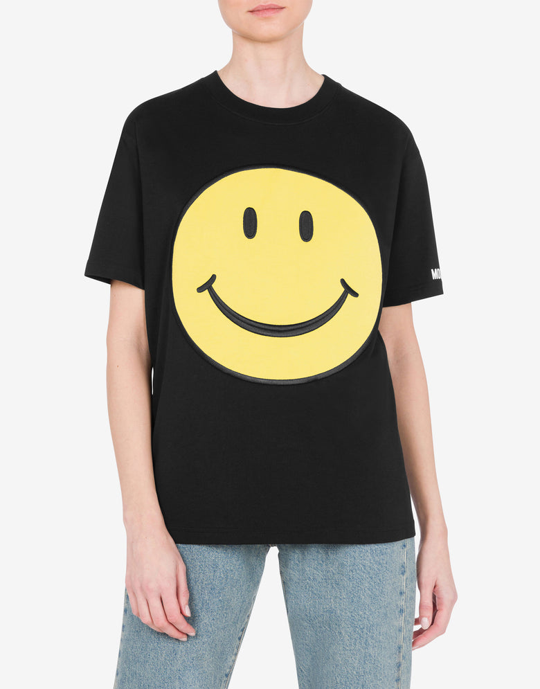 T-shirt in organic jersey Smiley® Black Moschino 1