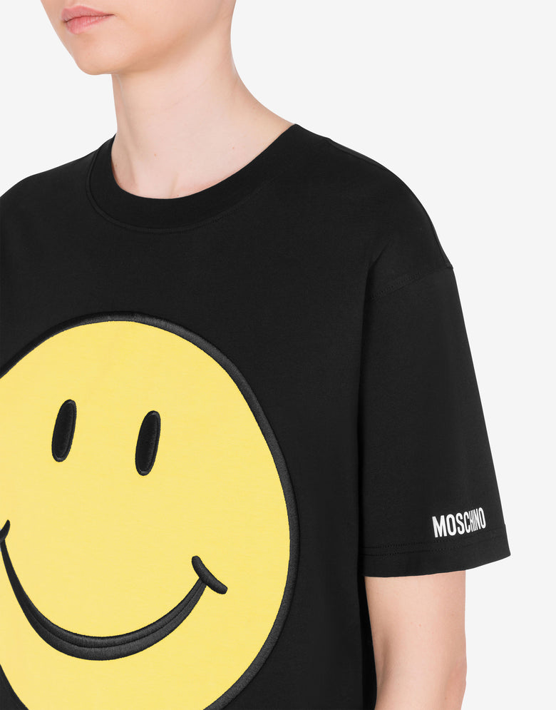 T-shirt in organic jersey Smiley® Black Moschino 3