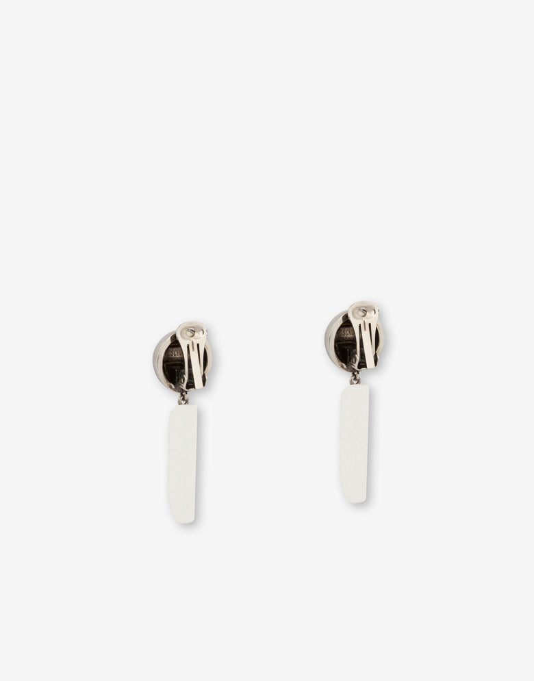 Chalk drop earrings White Moschino 2