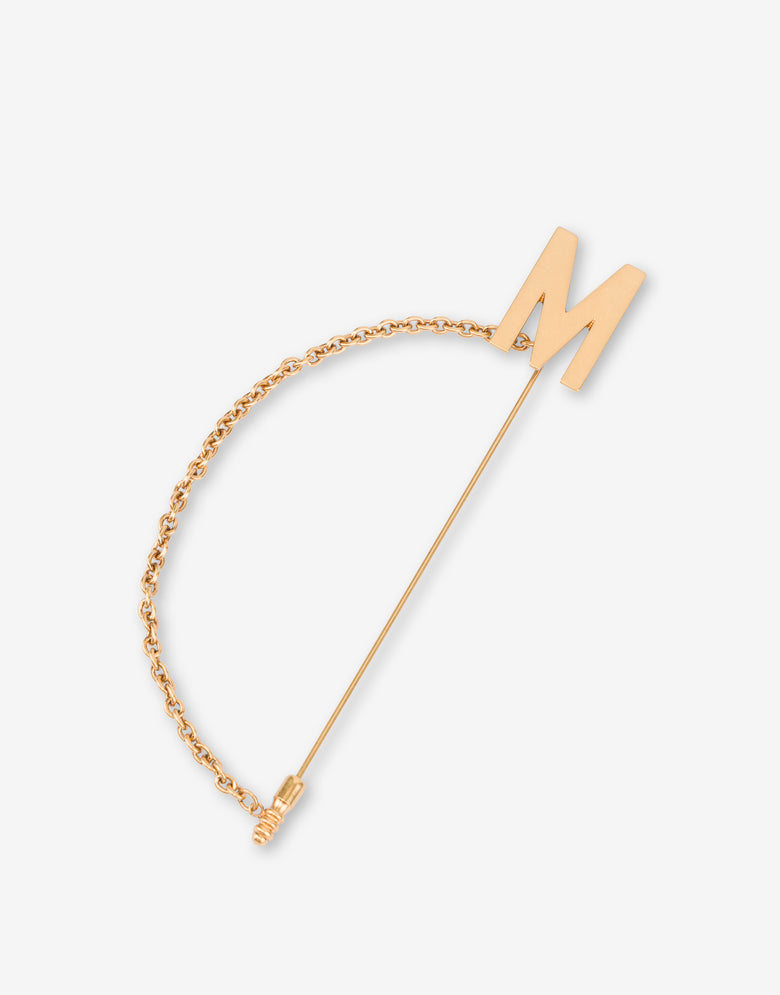 Broche con cadena M Gold Moschino 2