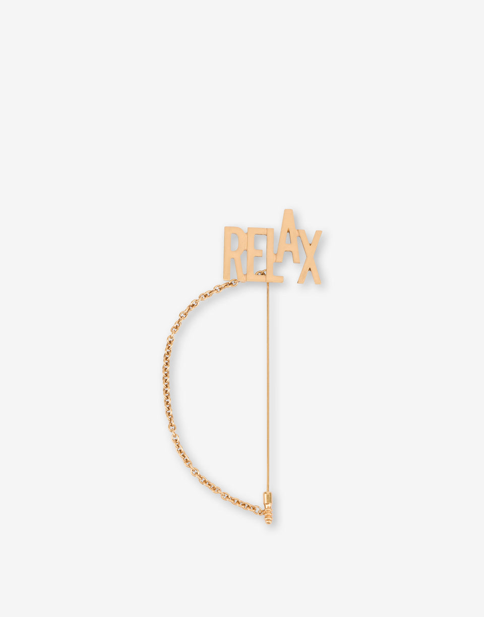 RELAX Chain Brooch Gold Moschino 0