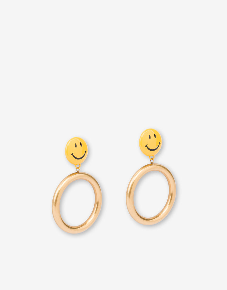 Smiley® Drop Earrings Gold Moschino 1
