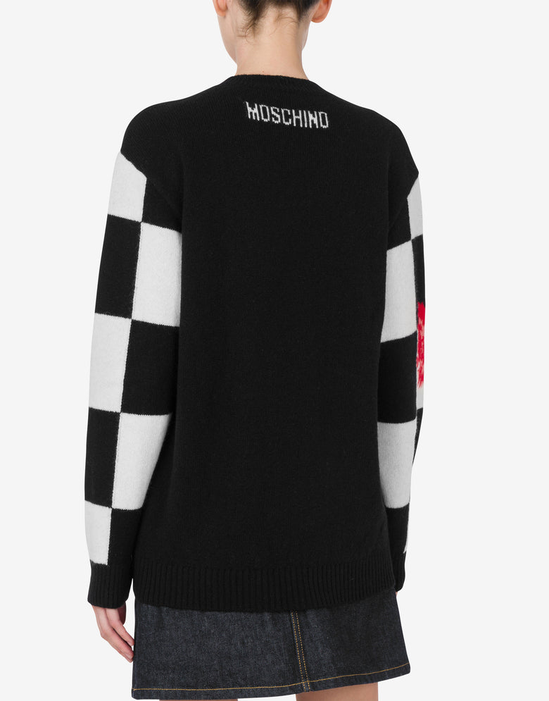 Wool pullover Lunar New Year Black Moschino 2
